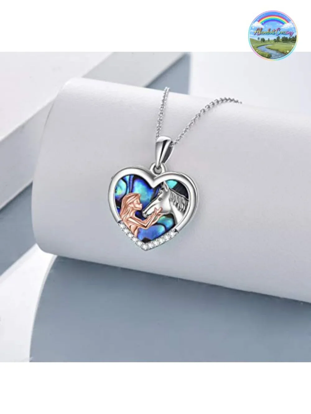 925 Sterling Silver Horse Pendant Necklace Women Gift